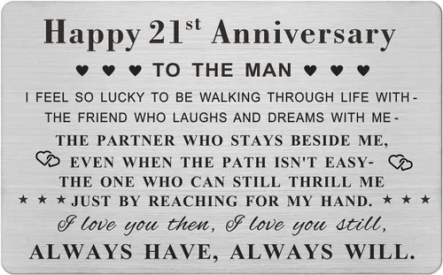 Vista 15 de Emideary Tarjeta de felicitación de 4º aniversario para marido y hombre – Tarjeta de 4 años de aniversario de boda para él, esposo