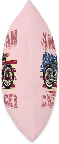 Vista 2 de American Cafe Racer Motorcycle Apparel and Merch American Cafe Racer Biker Men Women Adult Teens Boys Girls Throw Pillow, 16x16, Multicolor