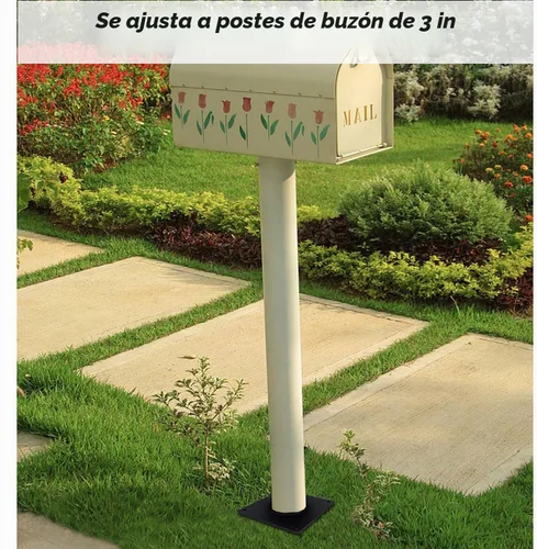 Vista 6 de Base de montaje en muelle, adaptador de montaje de muelle resistente para accesorios de luz de poste de 3 pulgadas, accesorios de montaje incluidos