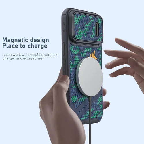 Vista 6 de Nillkin Funda magnética para iPhone 14 Pro Max con funda de cámara, compatible con MagSafe, CamShield Pro Magnetic 14 Pro Max 5G de 6.7 pulgadas