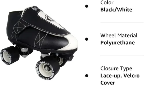 Vista 3 de VNLA Patines de Jam Tuxedo Junior - Patines de Roller Unisex para Interiores para Trucos, Jam y Patinaje de Velocidad