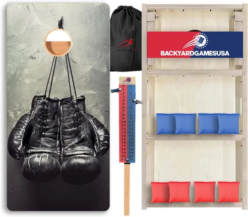 Vista 10 de CornholeGamesUSA Pro - Juego de tablas de Cornhole Fabricado en Estados Unidos Abedul báltico 3/4 Sin rebote Patas triples gruesas Dos 1