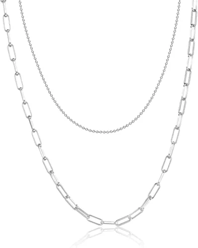 Vista 60 de Collares en capas para mujer, chapados en plata, delicada cuerda torcida de serpiente, delicado collar en capas, gargantilla de diferentes
