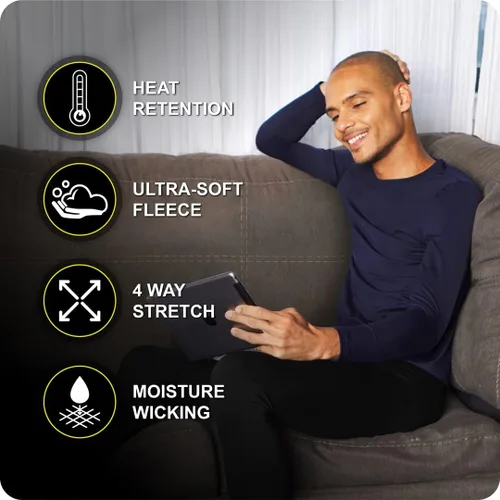 Vista 3 de Thermajohn Thermal Shirts for Men Long Sleeve Thermal Compression Shirts for Men Base Layer Cold Weather