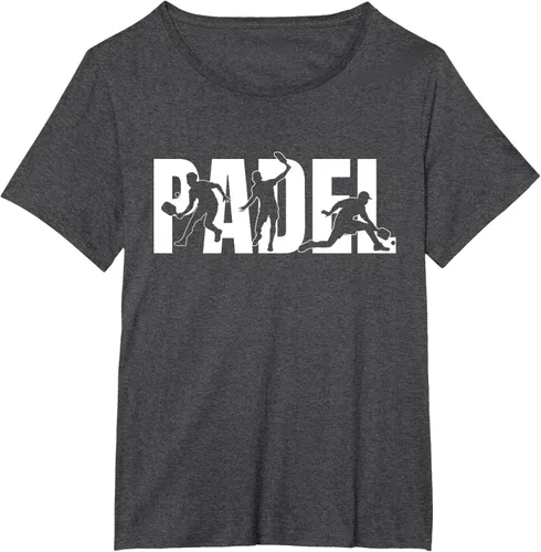 Vista 6 de Camiseta de regalo para amantes de los deportes con silueta de padel