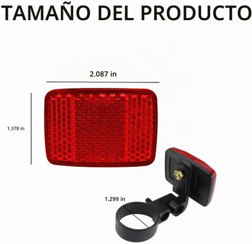 Vista 4 de Reflectores de bicicleta, reflectores de bicicleta, kit de 2 pares de reflectores delanteros y traseros de bicicleta