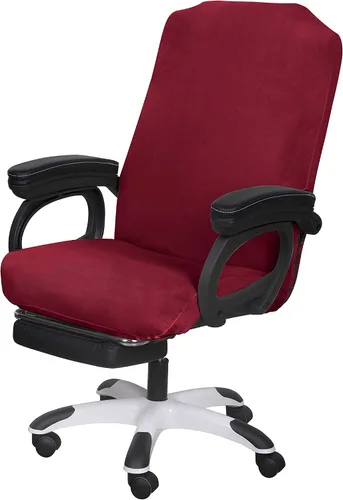 Vista 38 de SARAFLORA - Funda para silla de oficina - Grande, color negro - Funda extraíble para computadora con cremallera, universal, giratoria
