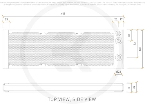 Vista 6 de EK WB EK-Quantum Surface S360 Radiador, triple, negro, paquete de 2 Negro Edition