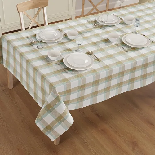 Vista 9 de Mantel de mesa rectangular - Cubierta de mesa - Algodón con costura mitrada - Fundas de mesa a cuadros para cocina, comedor, bodas, decoraciones