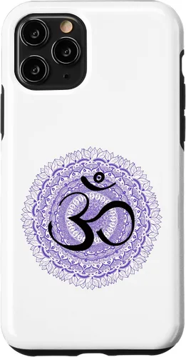 Vista 10 de Funda de meditación hindú para iPhone 12 Pro Max Om Yoga Ohm