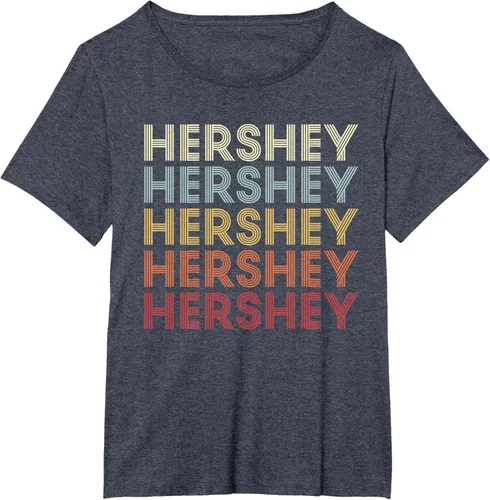Vista 27 de Hershey Pennsylvania Hershey PA Retro Camiseta de texto vintage, Azul