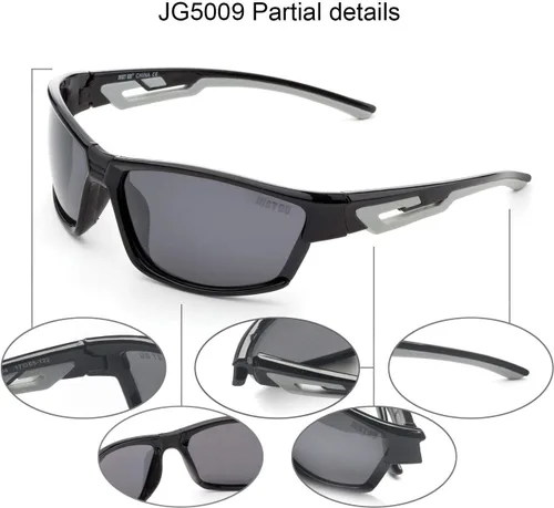 Vista 4 de Just Go Gafas de sol deportivas polarizadas para béisbol, correr, ciclismo, pesca, golf