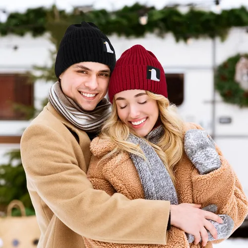 Vista 7 de Beanie Hats for Men Women Winter Warm Knit Cuffed Beanies with Duck Design for Cold Weather