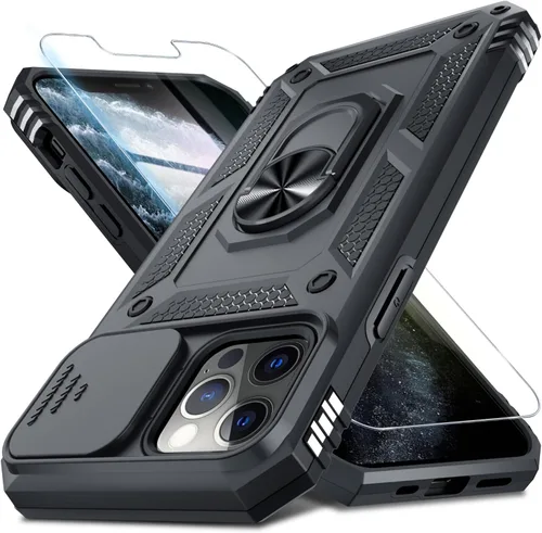 Vista 158 de Janmitta Funda para iPhone 8 Plus/7 Plus/6 Plus, Cubierta de Teléfono con Cubierta Deslizante Integrada para Lente de Cámara + Protector