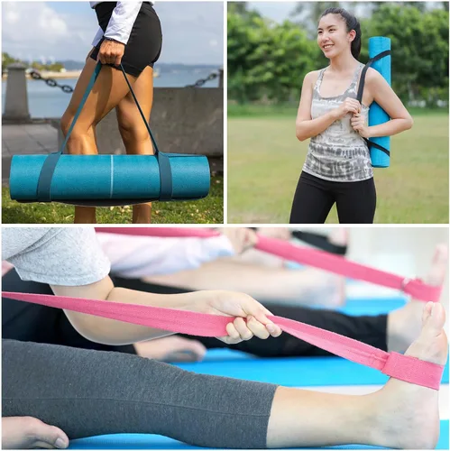 Vista 5 de PATIKIL Correa de esterilla de yoga, correas ajustables para esterilla de yoga, correas de transporte de algodón antideslizante soporte