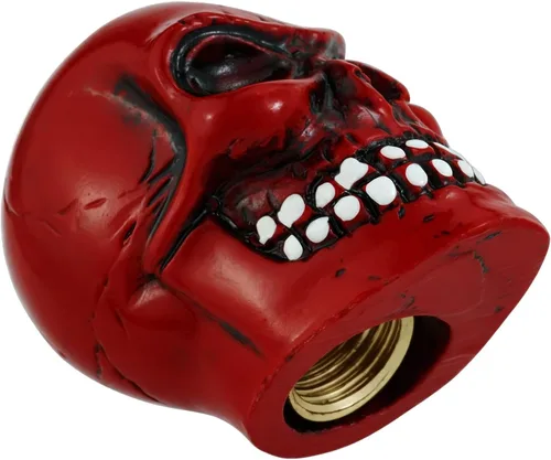 Vista 7 de Abfer Tapa de Válvula de Aire de Rueda de Calavera Tapas de Vástago de Válvula para Coche Accesorios Decorativos para la Mayoría de Vehículos Rojo 1