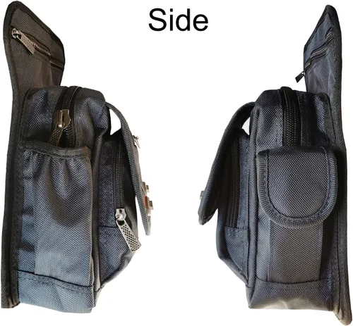 Vista 10 de Bolsa de nailon para la pierna, bolsa de muslo Riñonera táctica para hombro, Negro -, M