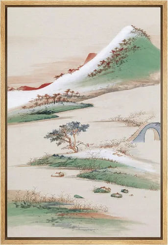 Vista 33 de NWT Impresión en lienzo enmarcado para pared, acuarela, grullas, pájaros volando, naturaleza salvaje, ilustraciones de arte moderno decorativo