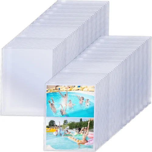 Vista 8 de 10 fundas rígidas para tarjetas de 5 x 7 pulgadas, protectores rígidos para tarjetas, protectores de hojas de páginas, de plástico duro, carga