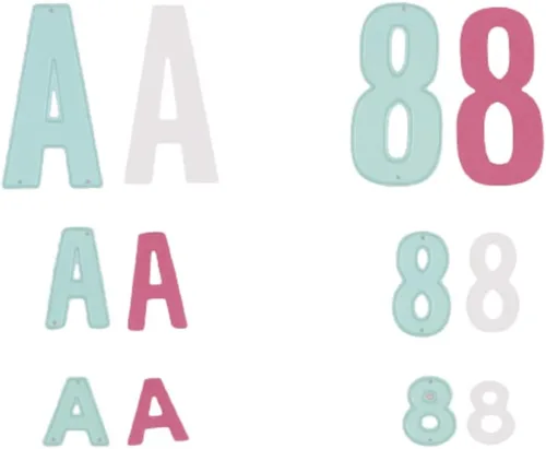 Vista 11 de Craftelier - Set 39 Uppercase Letter and Symbol Dies for Card Making, Scrapbooking and Crafting Projects Compatible with Various Die Cutting