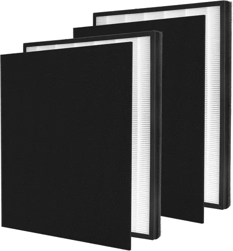 Vista 8 de IC-4524 Filtros de repuesto compatibles con el purificador de aire InvisiClean Claro IC-4524, 2 filtros principales, 1 filtro de carbón activado y 2