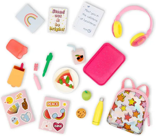 Vista 8 de Glitter Girls Accesorios para muñecas de 14 pulgadas - Juego de galletas navideñas - Juego de 23 piezas para hornear - Delantal, guante de horno