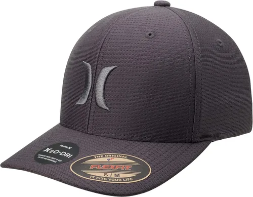 Vista 13 de Hurley Gorra de béisbol para hombre – Gorra ligera de visera curvada H2O Dri ajustada para hombre gris (Dark Smoke Grey)