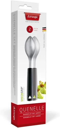 Vista 5 de triangle 72 865 80 01 Cuchara Quenelle grande con mango corto fabricado en Solingen / Alemania Cuchara de leva de calidad profesional Professional