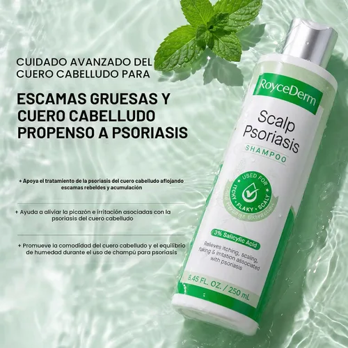 Vista 2 de Roycederm Champú para la psoriasis, tratamiento medicado para el cuero