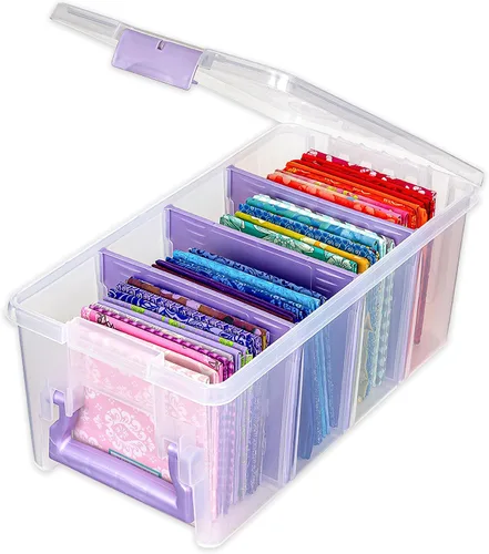 Vista 10 de ArtBin 6925AA Semi Satchel con divisores extraíbles, organizador portátil de arte y manualidades con asa, [1] estuche de almacenamiento de plástico