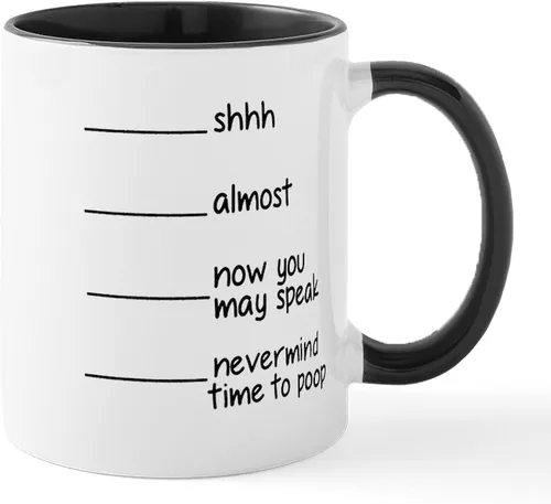 Vista 20 de CafePress Time To Poop Mugs Taza de café de cerámica de 11 oz (11.0 fl oz)