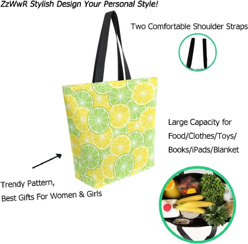 Vista 3 de Elegante bolso de hombro extra grande con estampado para playa, viajes, fin de semana, gimnasio, compras de comestibles