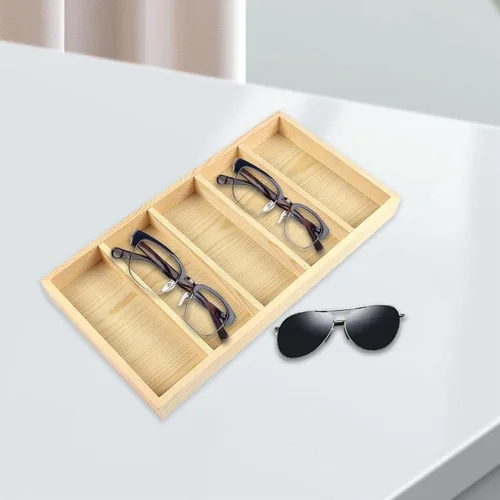 Vista 5 de B Baosity - Estuche de exhibición portátil para lentes de sol bandeja organizadora de joyas para gafas tienda dormitorio relojes gafas niñas y niños
