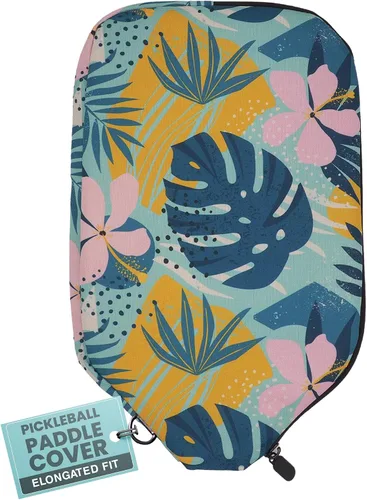 Vista 14 de Palms-O-Aces Pickleball Paddle Cover Canvas Padded Pickleball Paddles Sleeve with Zipper Lightweight Protective Paddle Case for Standard Paddles