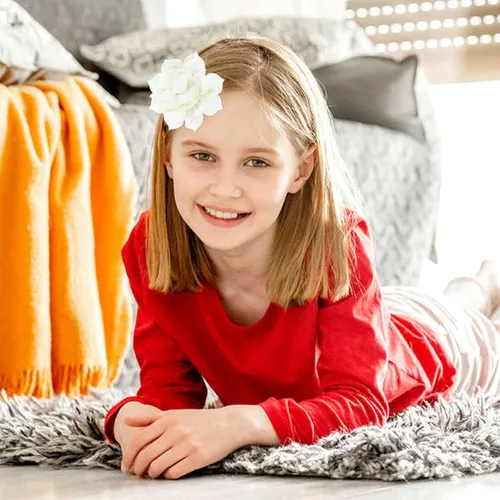 Vista 3 de inSowni Paquete de 25 pinzas para el pelo de cocodrilo con flor de loto sólido, accesorios para bebés, niñas, bebés, niños y mujeres