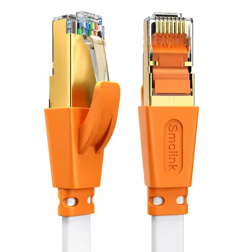 Vista 9 de Cable Ethernet Smolink de 1.5 pies, cable de red de alta velocidad Cat 8 de 40 Gbps, 2000 MHz, cable LAN SFTP RJ45 blindado de alta resistencia