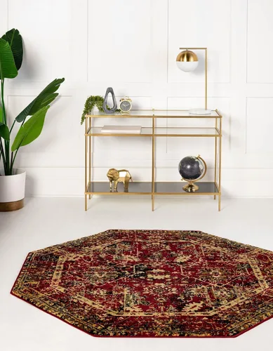 Vista 16 de Unique Loom Saturn Collection - Alfombra rectangular de iones (2 pies 2 pulgadas x 3 pies 1 pulgada, color beige crema/negro)
