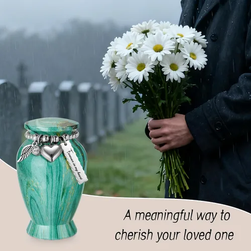 Vista 7 de SOITIS Customized Small Urns for Human Ashes Keepsake, 2.83 Inches Memorial Urn for Women Men, Aluminum Cremation Urns for Human Ashes - Engraving