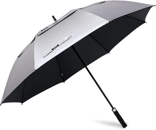 Vista 15 de G4Free Paraguas de golf con protección UV de 47/54/62/68 pulgadas, con apertura automática, doble toldo con ventilación de gran tamaño, extra