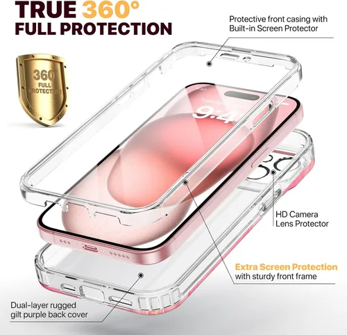 Vista 217 de DIACLARA - Funda transparente compatible con iPhone XR 6.1 pulgadas 2018