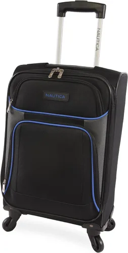 Vista 6 de Nautica Seascape Collection 4pc Softside Luggage Set BlackBlue