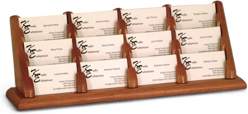 Vista 8 de Wooden Mallet Tarjetero para encimera de 9 bolsillos, roble medio