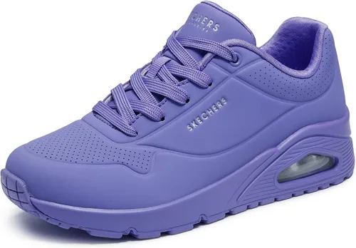 Vista 39 de Skechers Tenis UNO Stand on Air para mujer Tenis casuales, plantilla de espuma viscoelástica refrigerada por aire, amortiguación visible de Rojo