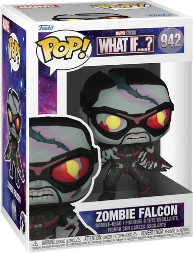 Vista 3 de POP Marvel: What If Zombie Falcon Funko POP Figura de vinilo (con funda protectora compatible con POP Box), multicolor, 3.75 pulgadas