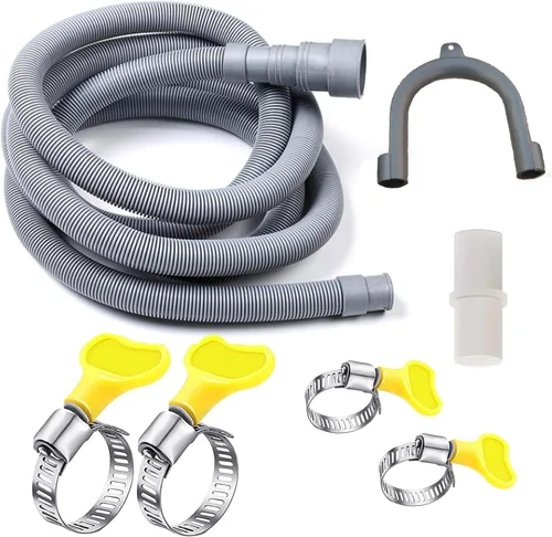 Vista 9 de HLMOptimo Manguera de drenaje universal para lavadora de 6 pies, kits de extensión de manguera de drenaje flexible para lavavajillas, lavadora