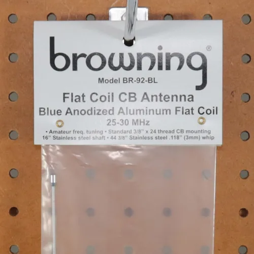 Vista 3 de Browning BR-92-BL BR-92 Antena CB de bobina plana de 15,000 vatios de 68 pulgadas con eje de 16 pulgadas (azul)