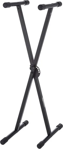 Vista 7 de Amazon Basics Soporte resistente para teclado y piano, ajustable de alta resistencia, diseño en forma de X adaptable a la altura, negro