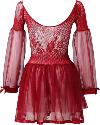 Vista 5 de Lencería sexy para mujer ropa interior de encaje sexy lencería de malla para mujer