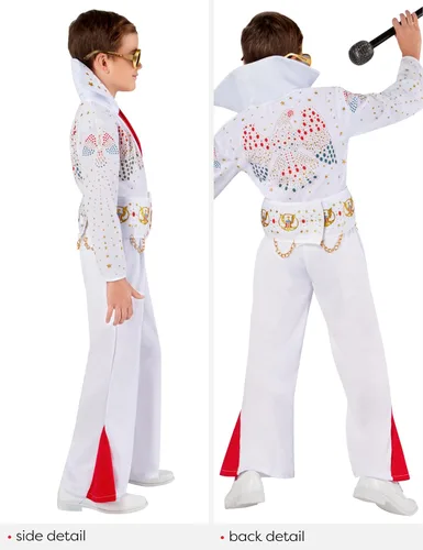 Vista 4 de Rubies Elvis Presley: Disfraz de Elvis Presley para niños, talla M