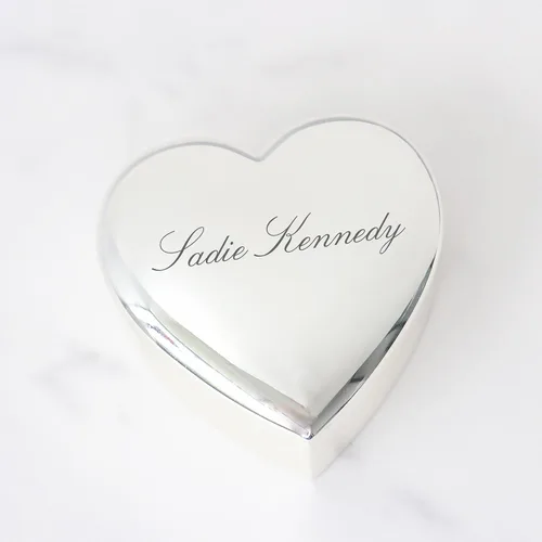 Vista 9 de Caja de recuerdo de joyería de corazón personalizada, aniversario para amiga, compañera de trabajo, esposa o hija, regalos con nombre grabado